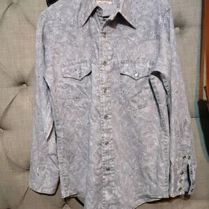 Custom Tailored By Williams Fort Worth - Paisley Pearl Snap Long Sleeve Shirt